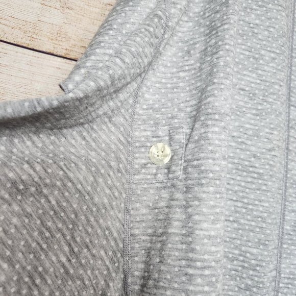 Cabi Women's Sweater Size M/L Gray White Open Front Circle Cardigan - Picture 5 of 15